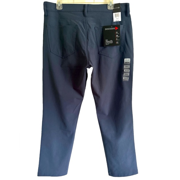 NWT Dockers Classic Blue Trousers 34X30 Go Airweave - Picture 1 of 4